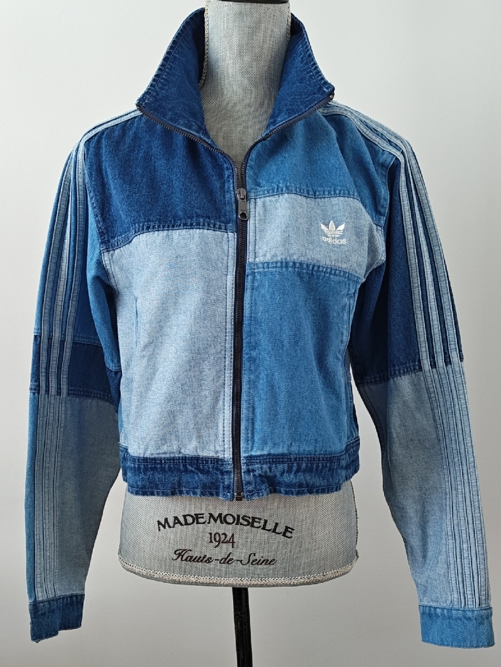Adidas Originals x KSENIASCHNAIDER Denim Patchwork Track Top Jacket S